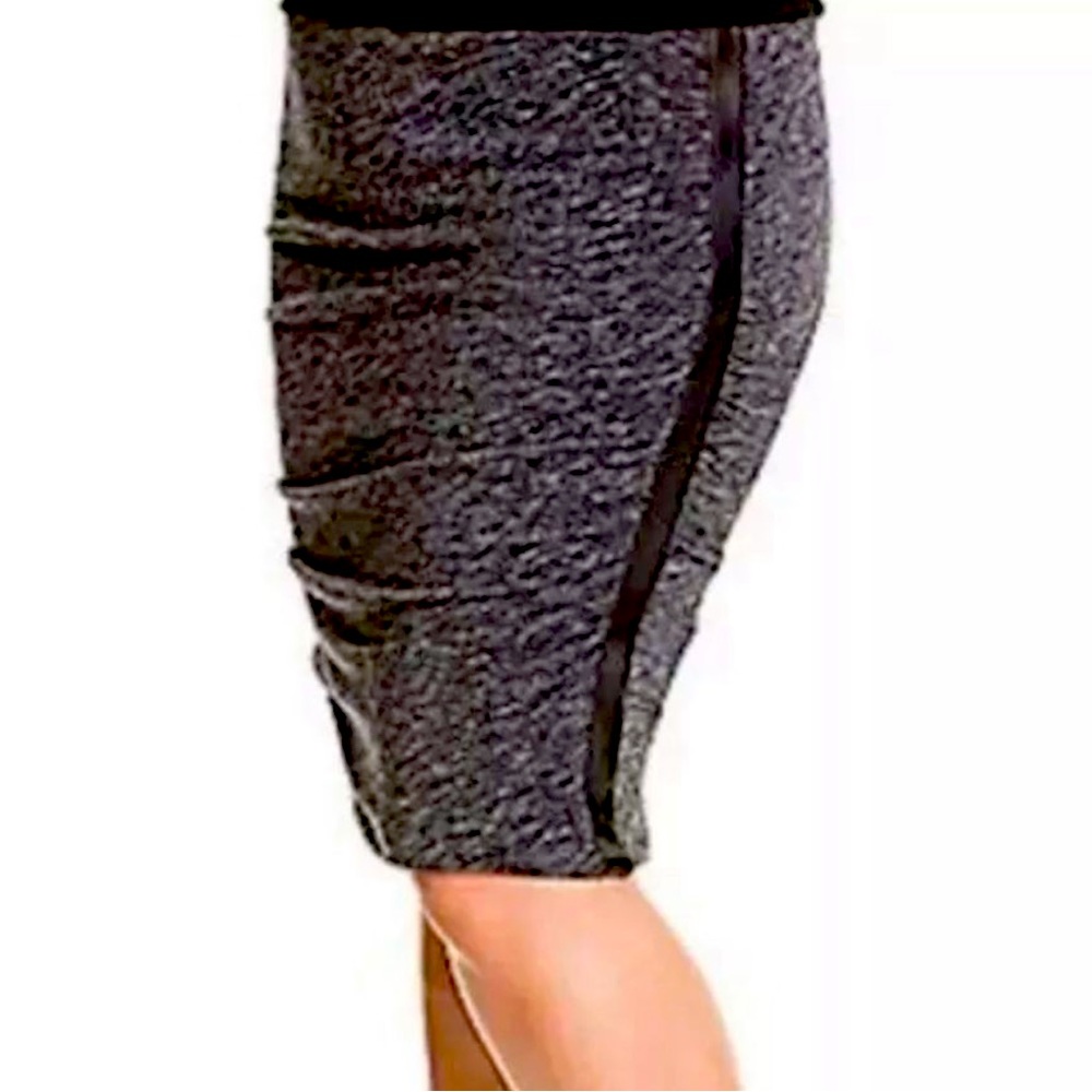 Brand New Lane Bryant Faux Leather Striped Pencil Skirt